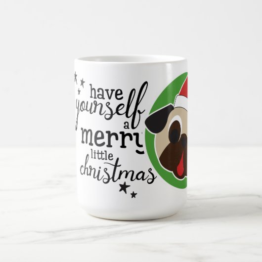 Fröhliches kleines Weihnachtskitz Sankt Kaffeetasse (Mittel)