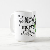 Fröhliches kleines Weihnachtskitz Sankt Kaffeetasse (Vorderseite Links)