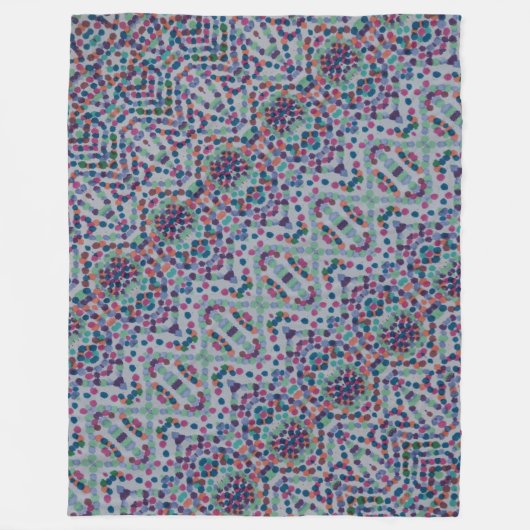 Fröhliches Konfetti-Mosaik-Fleece Fleecedecke (Vorderseite)