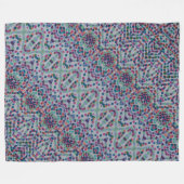 Fröhliches Konfetti-Mosaik-Fleece Fleecedecke (Vorderseite (Horizontal))