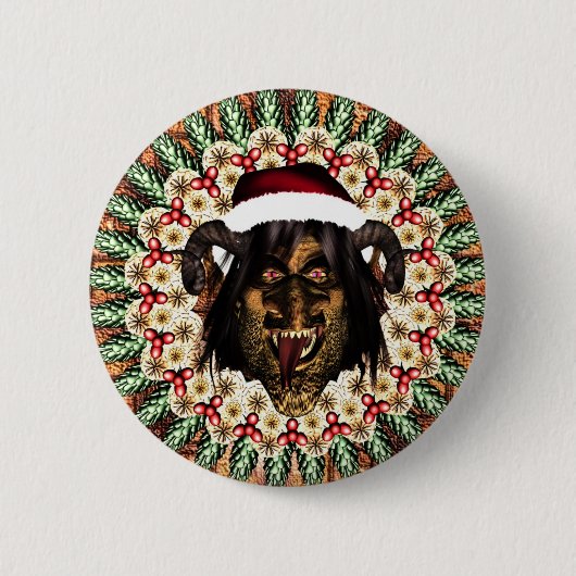 Fröhliches Krampus Button (Vorderseite)