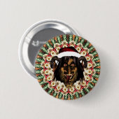 Fröhliches Krampus Button (Vorne & Hinten)