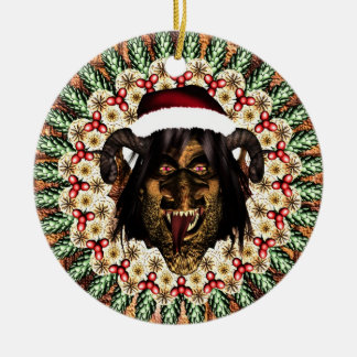 Fröhliches Krampus Keramikornament