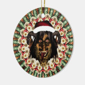 Fröhliches Krampus Keramikornament (Links)