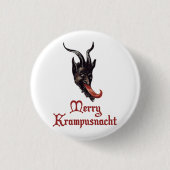 Fröhliches Krampusnacht Button (Vorderseite)