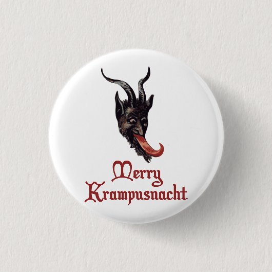 Fröhliches Krampusnacht Button (Vorderseite)