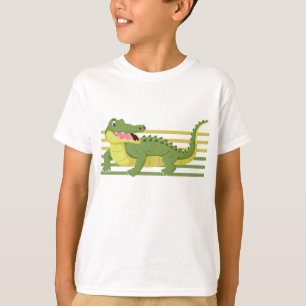 Fröhliches Krokodil-Zeichn - Süße Tier Illustrat T-Shirt