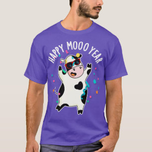 Fröhliches Kuhjahr Lustiger Kuhwitz T-Shirt