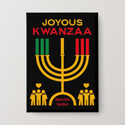Fröhliches Kwanzaa Button (Vorderseite)