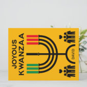 Fröhliches Kwanzaa Feiertagskarte (Stehend Vorderseite)