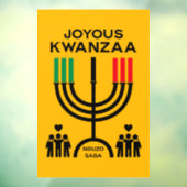 Fröhliches Kwanzaa Fensteraufkleber (Blatt 3)
