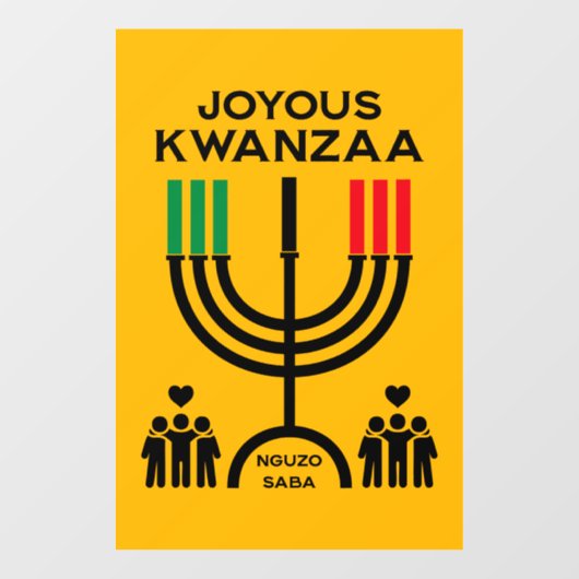 Fröhliches Kwanzaa Fensteraufkleber (Blatt)