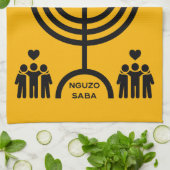 Fröhliches Kwanzaa Geschirrtuch (Gefaltet)