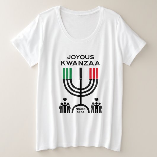 Fröhliches Kwanzaa Große Größe T-Shirt (Design vorne)