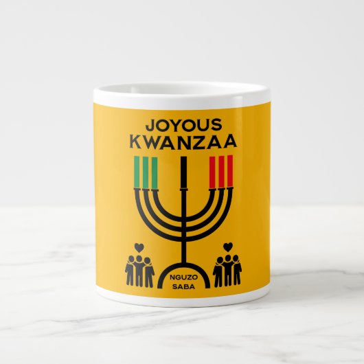 Fröhliches Kwanzaa Jumbo-Tasse (Vorderseite)