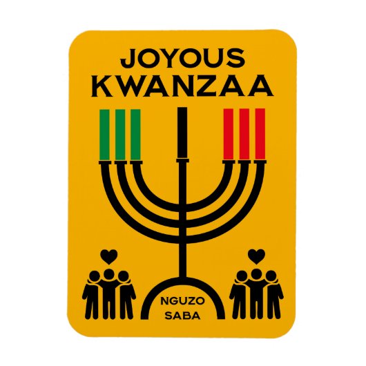 Fröhliches Kwanzaa Magnet (Vertikal)