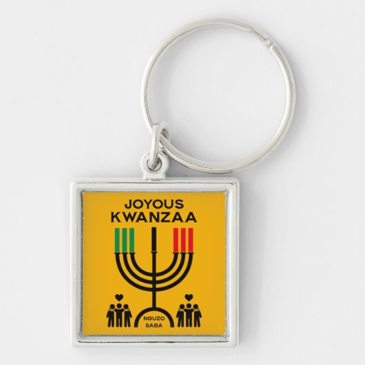 Fröhliches Kwanzaa Schlüsselanhänger (Vorne)
