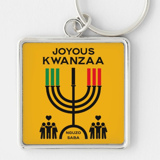 Fröhliches Kwanzaa Schlüsselanhänger (Vorne)