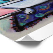 fröhliches Lächeln Mops Poster (Ecke)