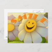 Fröhliches Lächeln Postkarte (Vorne/Hinten)
