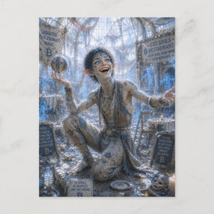 Fröhliches Lachen / Zirkusartist / Restaurant Postkarte