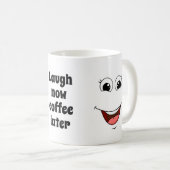 fröhliches lachendes Gesicht Kaffeetasse (VorderseiteRechts)