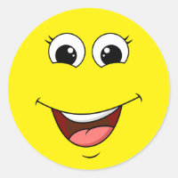 fröhliches lachendes Gesicht