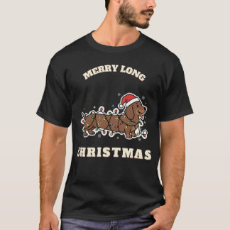 Fröhliches langes Weihnachts-Shirt – Lustiger Dach T-Shirt
