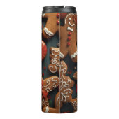 Fröhliches Lebkuchen-Cookie-Raster Thermosbecher (Rückseite)