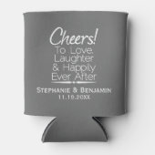 Fröhliches Liebe-Lachen nach Hochzeit Dosenkühler (Vorderseite)