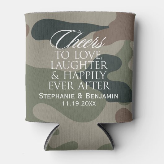 Fröhliches Liebe-Lachen nach Hochzeit Dosenkühler (Vorderseite)