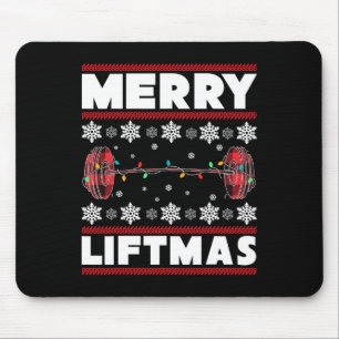 Fröhliches Liftmas Lustiger Weihnachts-Gym-Workout Mousepad