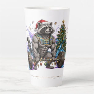 Fröhliches Liftmas-Waschbär-Gym-Shirt Milchtasse