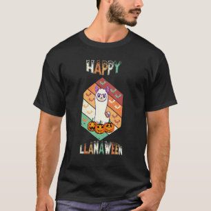 Fröhliches Llamaween Retro Halloween Alpaka Tier T-Shirt