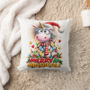 🦄🎄 Fröhliches & Magisches Weihnachts-Kissen ✨🛋️ Kissen