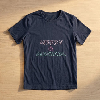 Fröhliches & Magisches Weihnachts-T-Shirt | Süßes  Tri-Blend Shirt