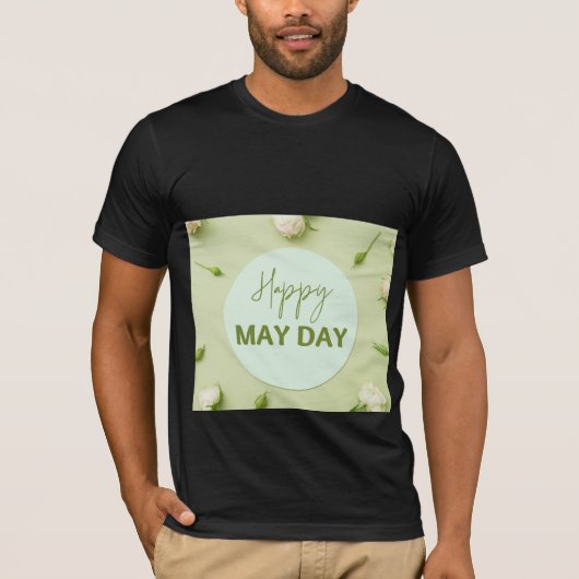 Fröhliches Maidesign T-Shirt (Vorderseite)