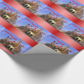 Fröhliches Meerkats Packpapier - Weihnachten (Ecke)