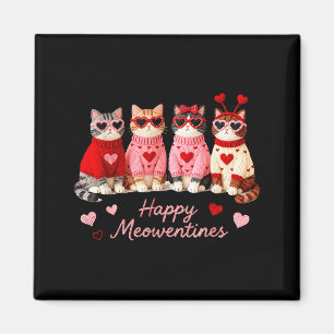 Fröhliches Meowentines Süße Katze Valentinstag Lie Magnet