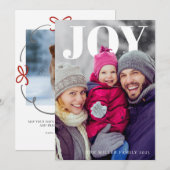 Fröhliches minimalistisches Feiertagsfoto Feiertagskarte (Vorne/Hinten)