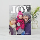 Fröhliches minimalistisches Feiertagsfoto Feiertagskarte (Stehend Vorderseite)