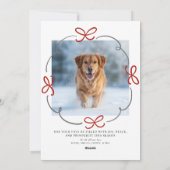 Fröhliches minimalistisches Feiertagsfoto Feiertagskarte (Rückseite)