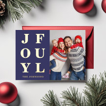 Fröhliches modernes minimales Foto Weihnachten Gol
