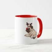 Fröhliches Mops-Party Tasse (VorderseiteRechts)