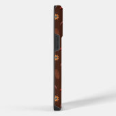 Fröhliches Mushroom Nature Lover Pattern (Braun) iPhone Hülle (Rechte Seite)