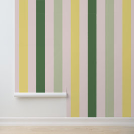 fröhliches Muster aus Zitronengelb und Grün Tapete