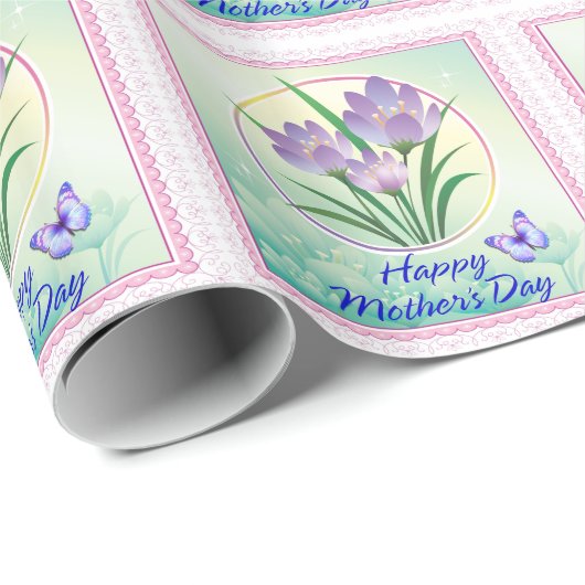 Fröhliches Muttertag-2-Kartographiepapier Geschenkpapier (Rolleneckpunkt)