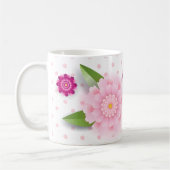 Fröhliches Muttertagsgeschenk Blumenzauberkunst De Kaffeetasse (Links)