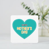 Fröhliches Muttertagsherz Feiertagskarte (Stehend Vorderseite)