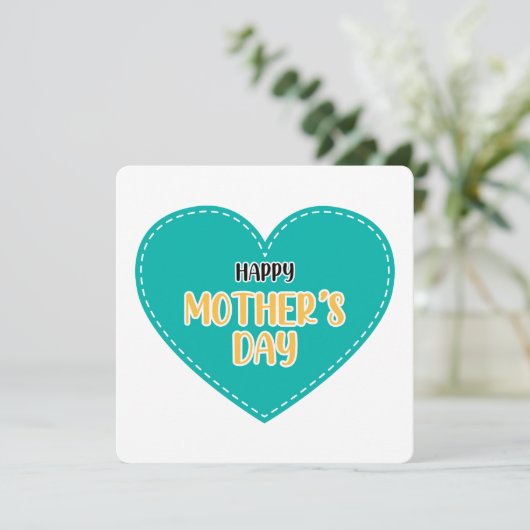 Fröhliches Muttertagsherz Feiertagskarte (Stehend Vorderseite)